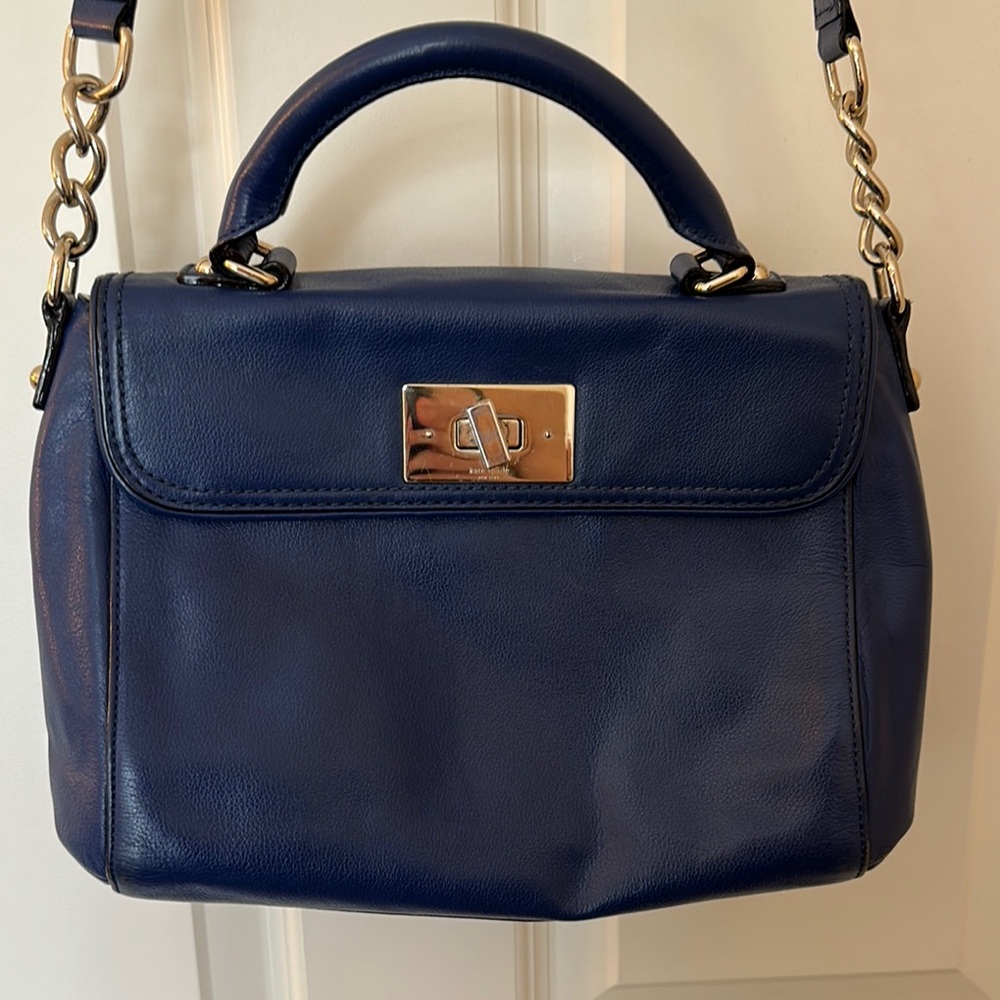 Elegant Navy Blue Kate Spade cross body bag